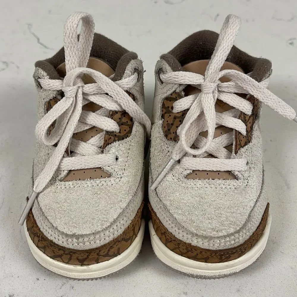 Nike Air Jordan 3 Retro TD Palomino Toddler Size 4C DM0968-102 Worn 3-4 times